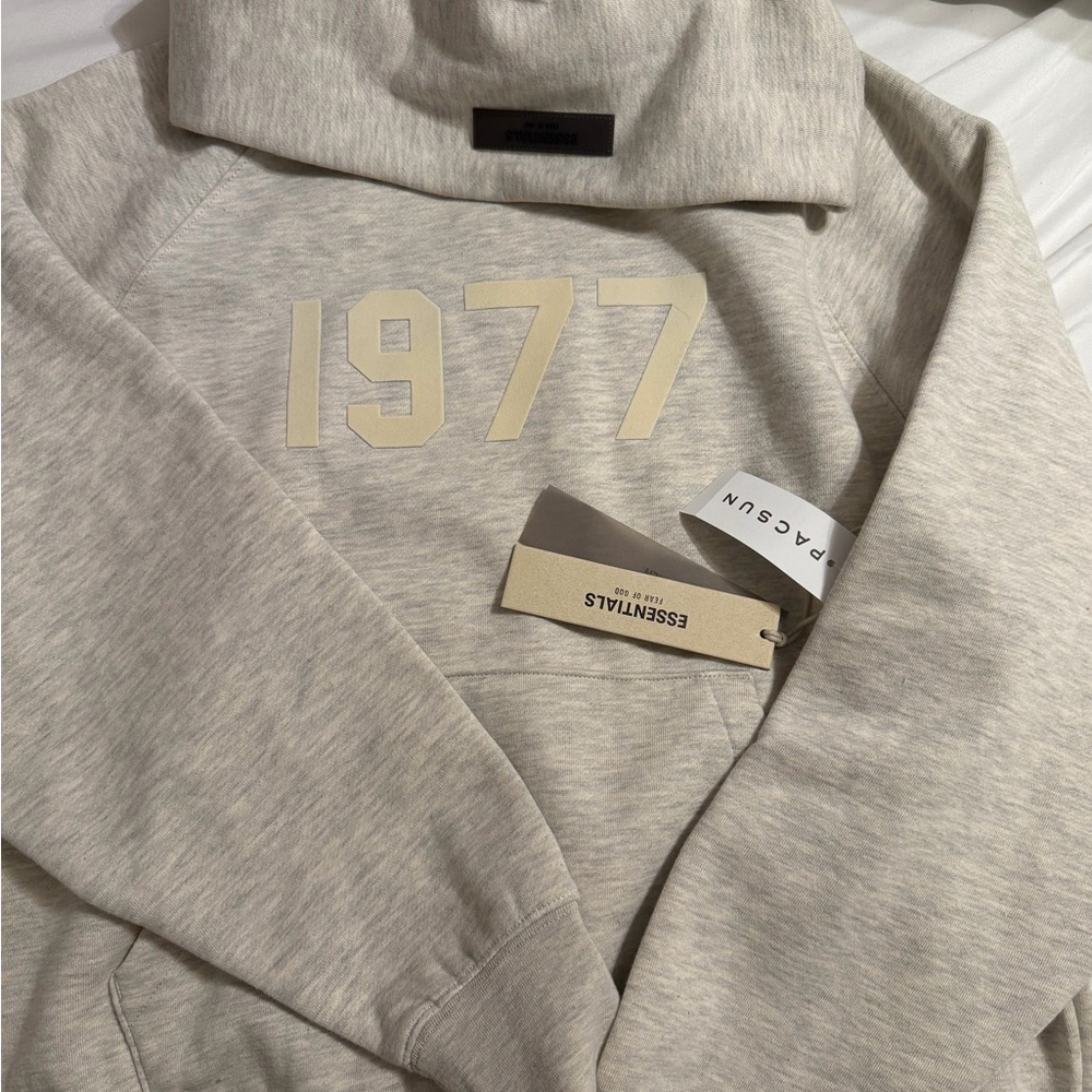 Fear of God Essentials Hoodie in Light Gray